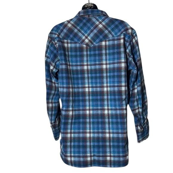 Pendleton men’s vintage pure virgin wool high grade western wear plaid med long - Picture 4 of 6